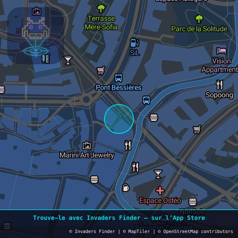 Zone approximative de l'invader LSN_04, dans le quartier Centre-ville, Lausanne à Lausanne. Emplacement exact disponible dans l'app Invaders Finder.