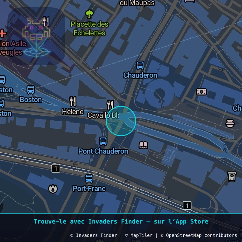 Zone approximative de l'invader LSN_18, dans le quartier Centre-ville, Lausanne à Lausanne. Emplacement exact disponible dans l'app Invaders Finder.