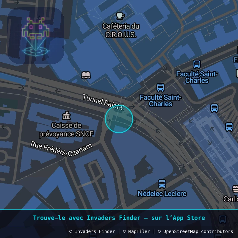 Zone approximative de l'invader MARS_10, dans le quartier Notre-Dame-du-Mont, Marseille à Marseille. Emplacement exact disponible dans l'app Invaders Finder.