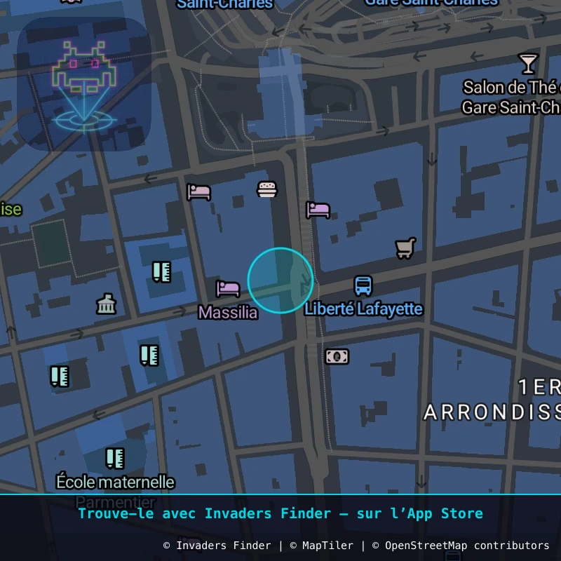 Zone approximative de l'invader MARS_11, dans le quartier Notre-Dame-du-Mont, Marseille à Marseille. Emplacement exact disponible dans l'app Invaders Finder.