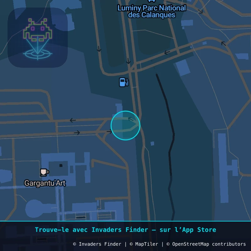 Zone approximative de l'invader MARS_23, dans le quartier Les Baumettes, Marseille à Marseille. Emplacement exact disponible dans l'app Invaders Finder.