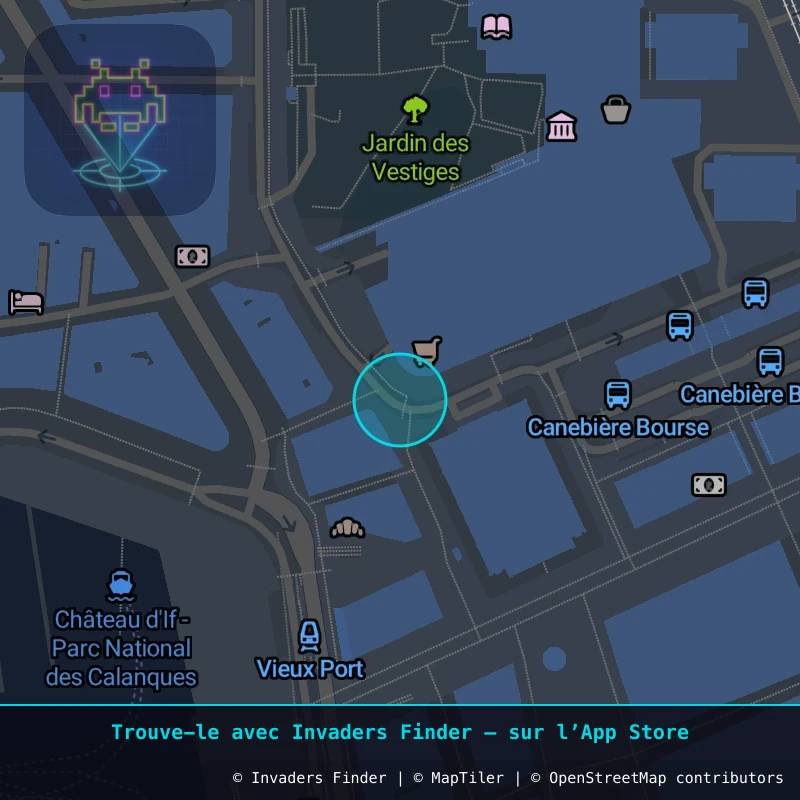Zone approximative de l'invader MARS_35, dans le quartier Notre-Dame-du-Mont, Marseille à Marseille. Emplacement exact disponible dans l'app Invaders Finder.