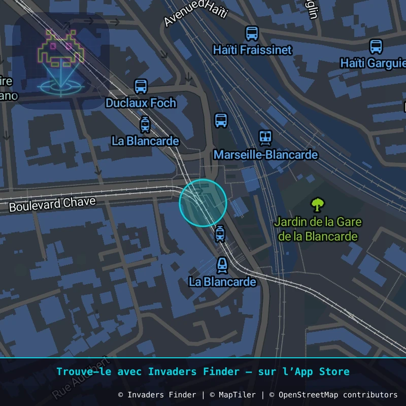 Zone approximative de l'invader MARS_38, dans le quartier Notre-Dame-du-Mont, Marseille à Marseille. Emplacement exact disponible dans l'app Invaders Finder.