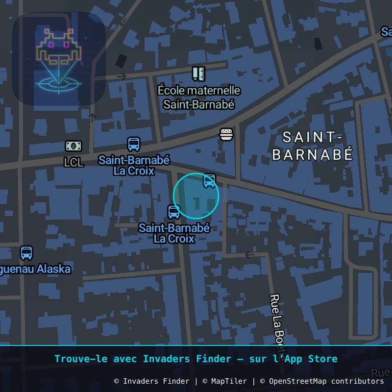 Zone approximative de l'invader MARS_40, dans le quartier Saint-Just, Marseille à Marseille. Emplacement exact disponible dans l'app Invaders Finder.