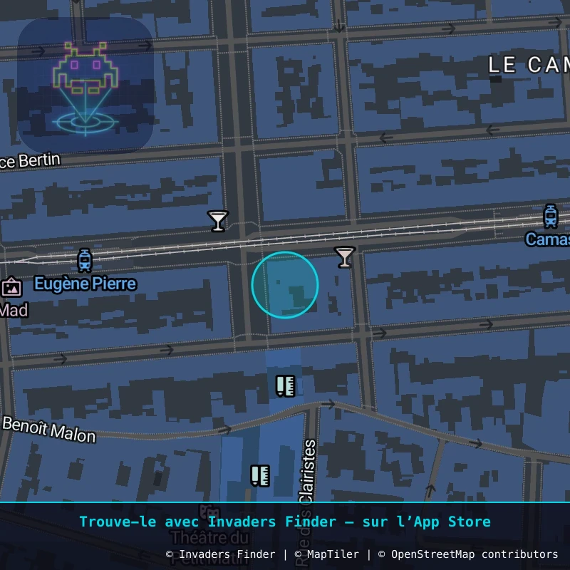 Zone approximative de l'invader MARS_41, dans le quartier Notre-Dame-du-Mont, Marseille à Marseille. Emplacement exact disponible dans l'app Invaders Finder.