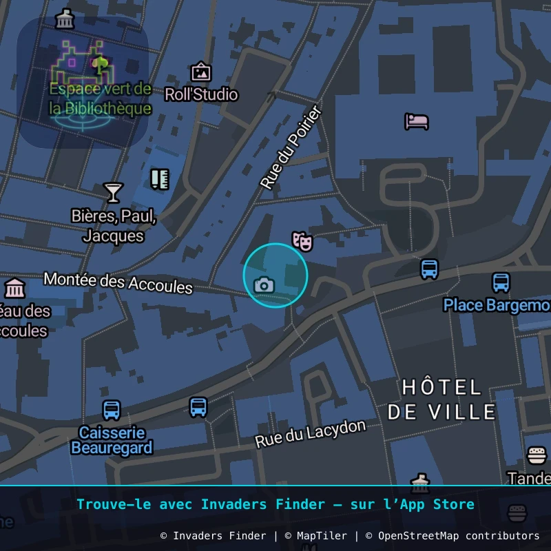 Zone approximative de l'invader MARS_54, dans le quartier Le Pharo, Marseille à Marseille. Emplacement exact disponible dans l'app Invaders Finder.
