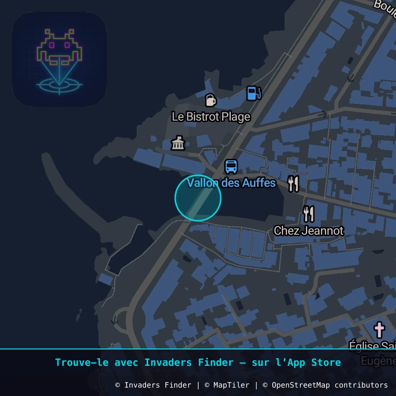 Zone approximative de l'invader MARS_62, dans le quartier Le Pharo, Marseille à Marseille. Emplacement exact disponible dans l'app Invaders Finder.