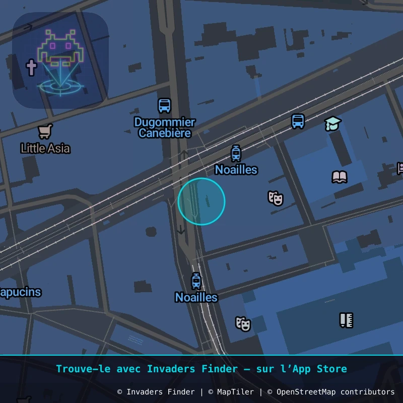 Zone approximative de l'invader MARS_77, dans le quartier Notre-Dame-du-Mont, Marseille à Marseille. Emplacement exact disponible dans l'app Invaders Finder.