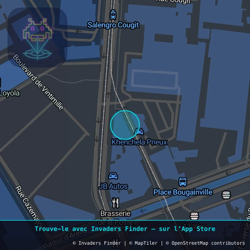 Zone approximative de l'invader MARS_89, dans le quartier La Madrague Ville, Marseille à Marseille. Emplacement exact disponible dans l'app Invaders Finder.