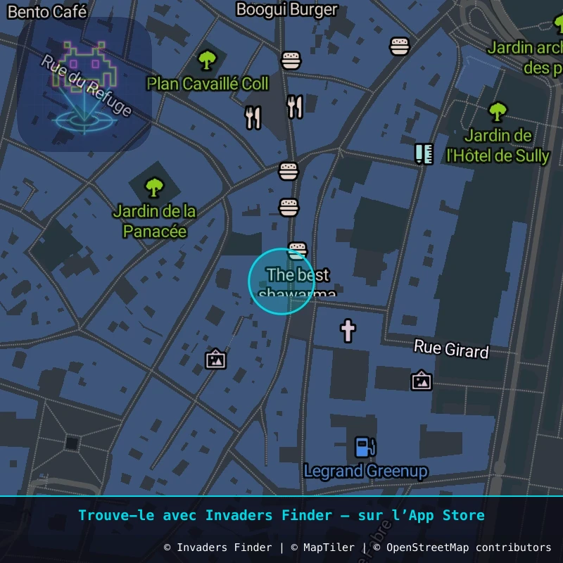 Zone approximative de l'invader MPL_05, dans le quartier Centre Historique, Montpellier à Montpellier. Emplacement exact disponible dans l'app Invaders Finder.