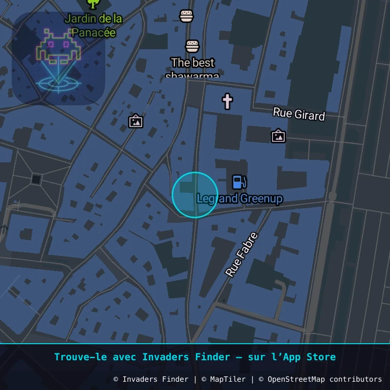 Zone approximative de l'invader MPL_07, dans le quartier Centre Historique, Montpellier à Montpellier. Emplacement exact disponible dans l'app Invaders Finder.