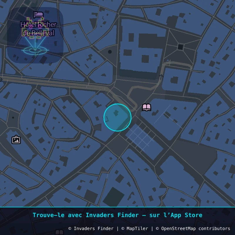 Zone approximative de l'invader MPL_13, dans le quartier Centre Historique, Montpellier à Montpellier. Emplacement exact disponible dans l'app Invaders Finder.