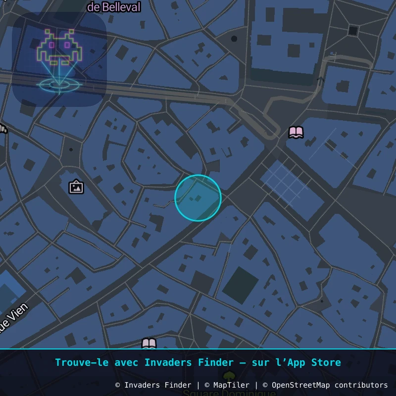 Zone approximative de l'invader MPL_16, dans le quartier Centre Historique, Montpellier à Montpellier. Emplacement exact disponible dans l'app Invaders Finder.