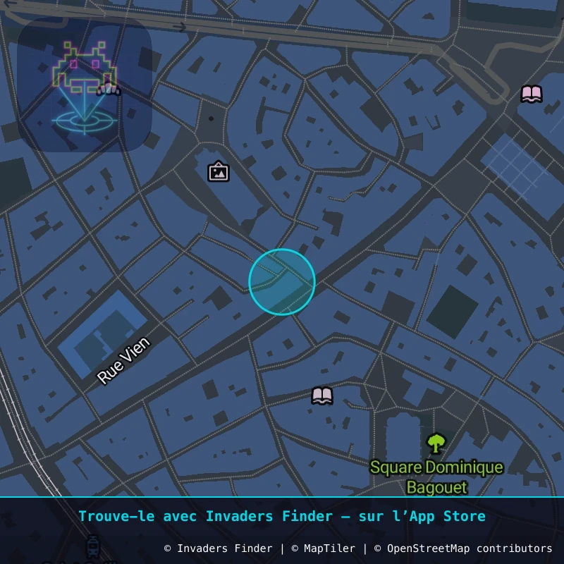 Zone approximative de l'invader MPL_17, dans le quartier Centre Historique, Montpellier à Montpellier. Emplacement exact disponible dans l'app Invaders Finder.