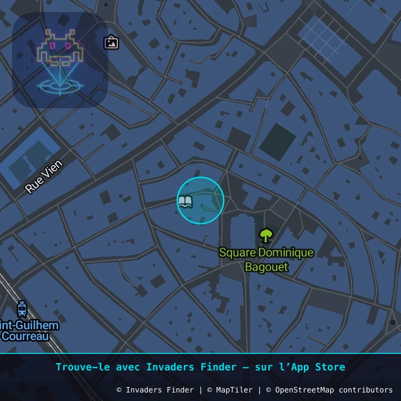 Zone approximative de l'invader MPL_18, dans le quartier Centre Historique, Montpellier à Montpellier. Emplacement exact disponible dans l'app Invaders Finder.