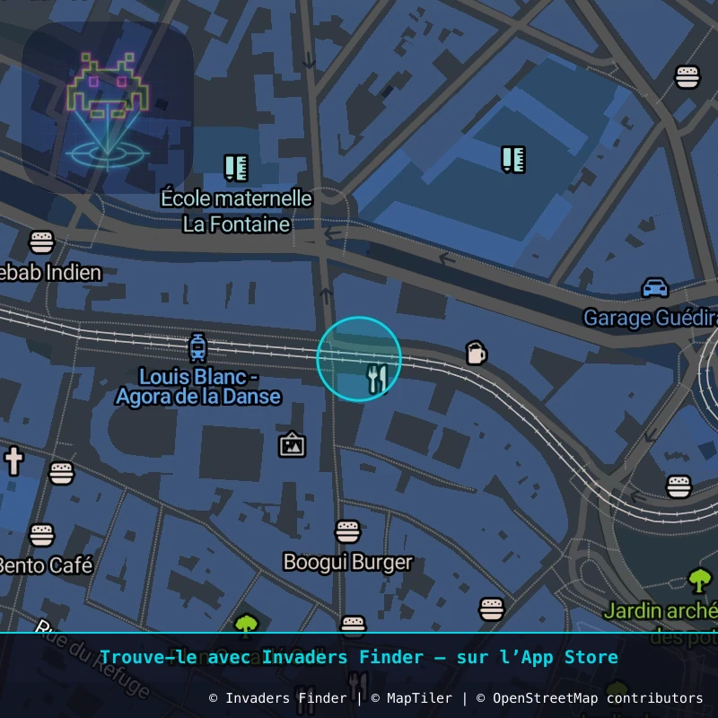 Zone approximative de l'invader MPL_25, dans le quartier Centre Historique, Montpellier à Montpellier. Emplacement exact disponible dans l'app Invaders Finder.