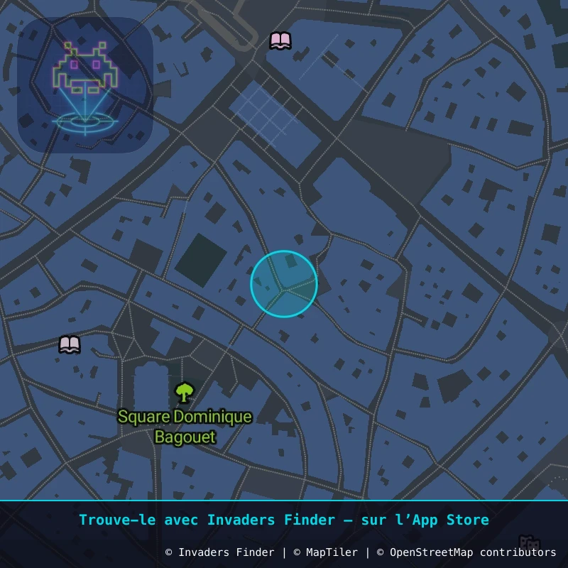 Zone approximative de l'invader MPL_39, dans le quartier Centre Historique, Montpellier à Montpellier. Emplacement exact disponible dans l'app Invaders Finder.