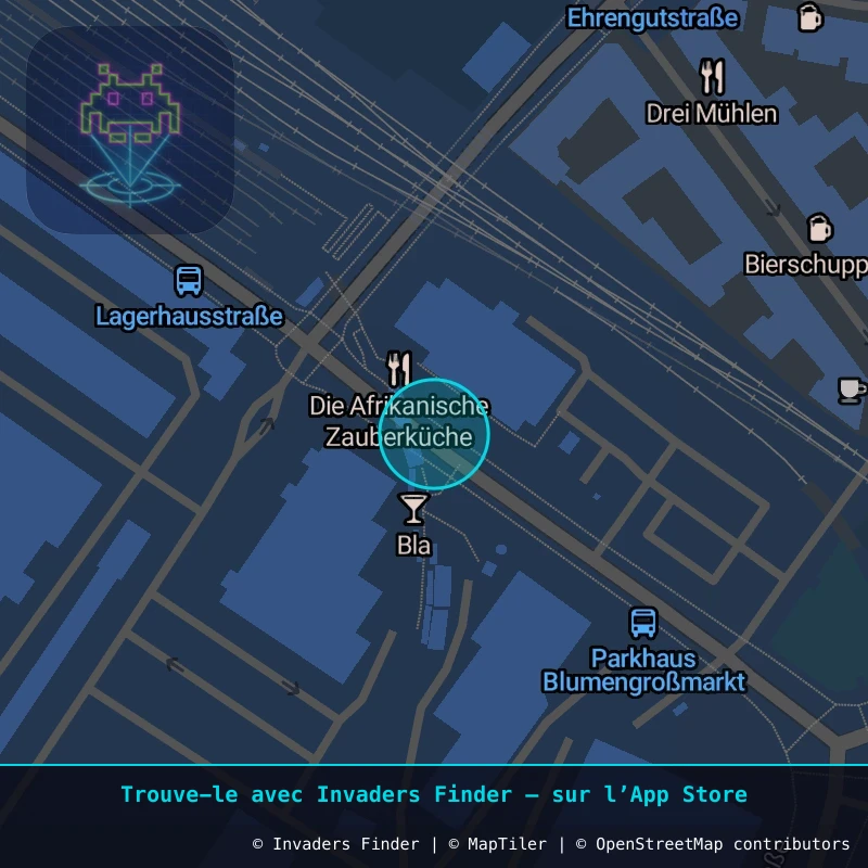 Zone approximative de l'invader MUN_11, dans le quartier Sendlinger Feld, Munich à Munich. Emplacement exact disponible dans l'app Invaders Finder.