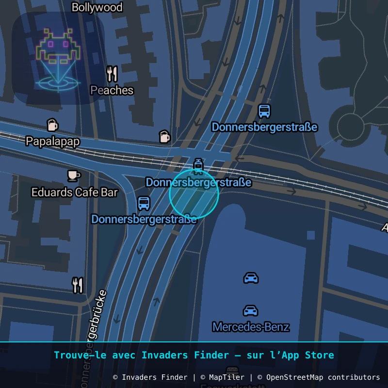 Zone approximative de l'invader MUN_16, dans le quartier Schwanthalerhöhe, Munich à Munich. Emplacement exact disponible dans l'app Invaders Finder.