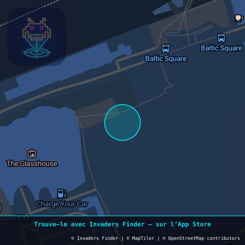 Zone approximative de l'invader NCL_06, dans le quartier Grainger Town, Newcastle upon Tyne à Newcastle. Emplacement exact disponible dans l'app Invaders Finder.
