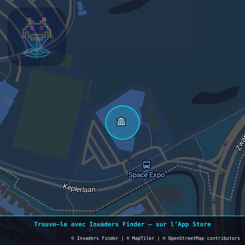 Zone approximative de l'invader NOO_10, dans le quartier Noordwijk à Noordwijk. Emplacement exact disponible dans l'app Invaders Finder.
