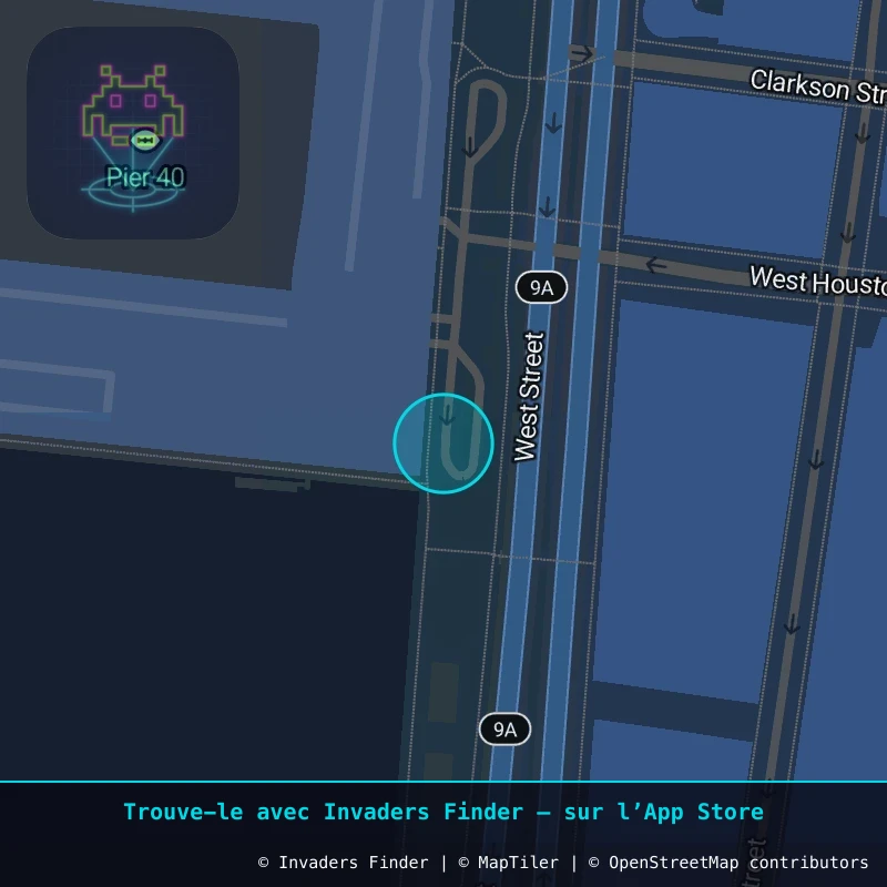 Zone approximative de l'invader NY_169, dans le quartier East Village, Manhattan à New York. Emplacement exact disponible dans l'app Invaders Finder.
