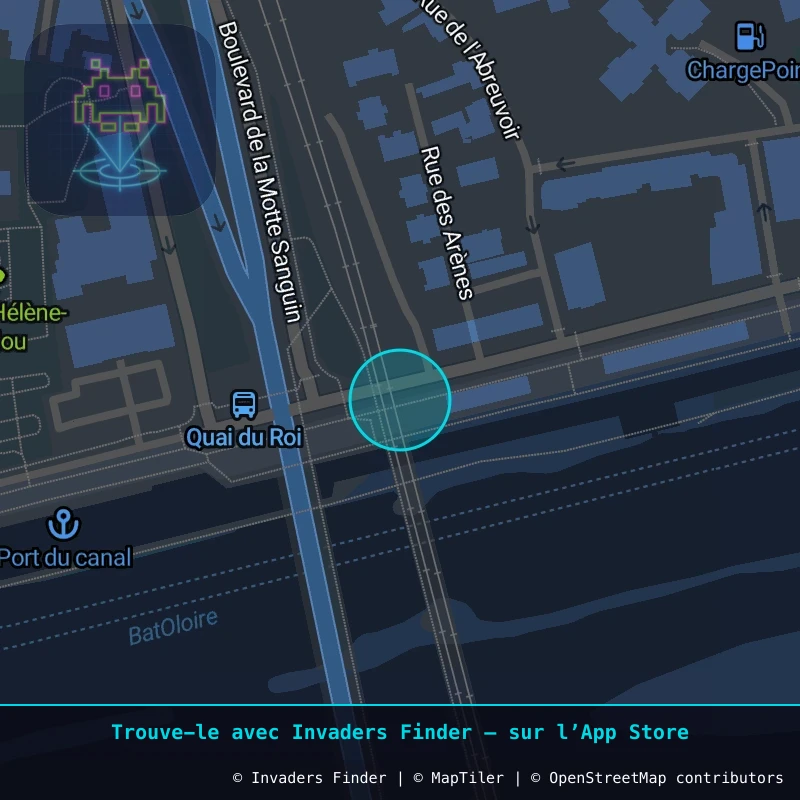 Zone approximative de l'invader ORLN_09, dans le quartier Centre-ville, Orléans à Orléans. Emplacement exact disponible dans l'app Invaders Finder.
