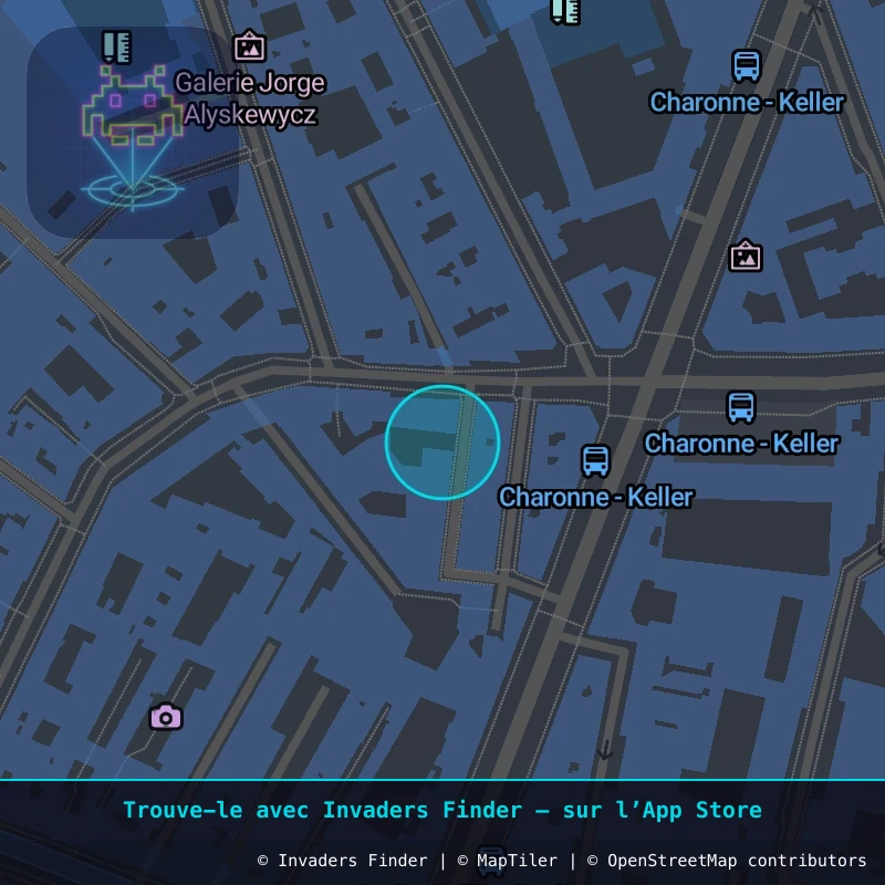 Zone approximative de l'invader PA_09, dans le quartier 11e arrondissement de Paris à Paris. Emplacement exact disponible dans l'app Invaders Finder.