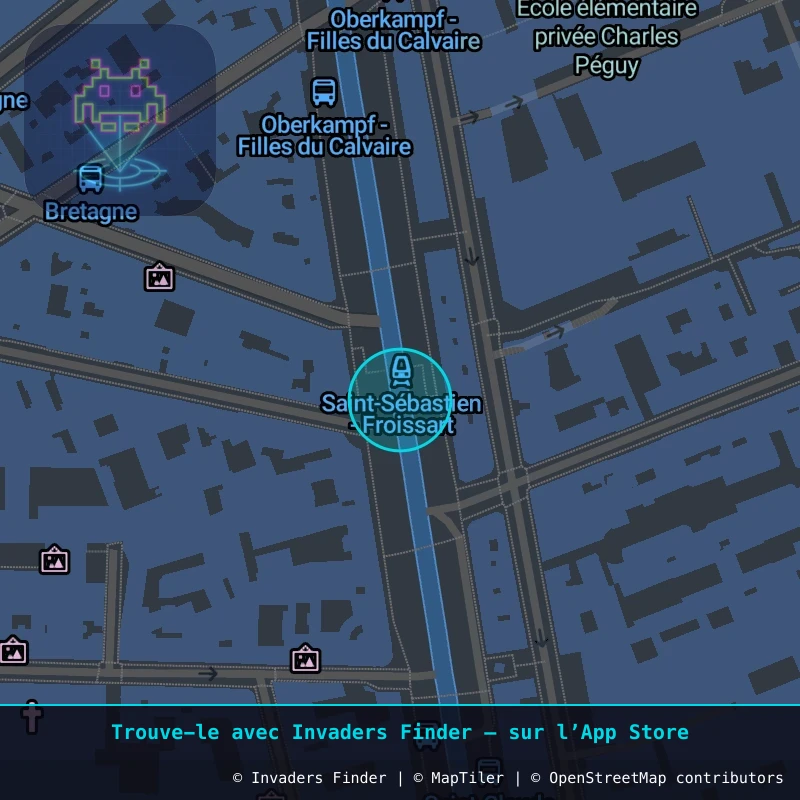 Zone approximative de l'invader PA_1033, dans le quartier 3e arrondissement de Paris à Paris. Emplacement exact disponible dans l'app Invaders Finder.