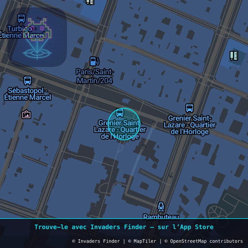 Zone approximative de l'invader PA_1049, dans le quartier 3e arrondissement de Paris à Paris. Emplacement exact disponible dans l'app Invaders Finder.