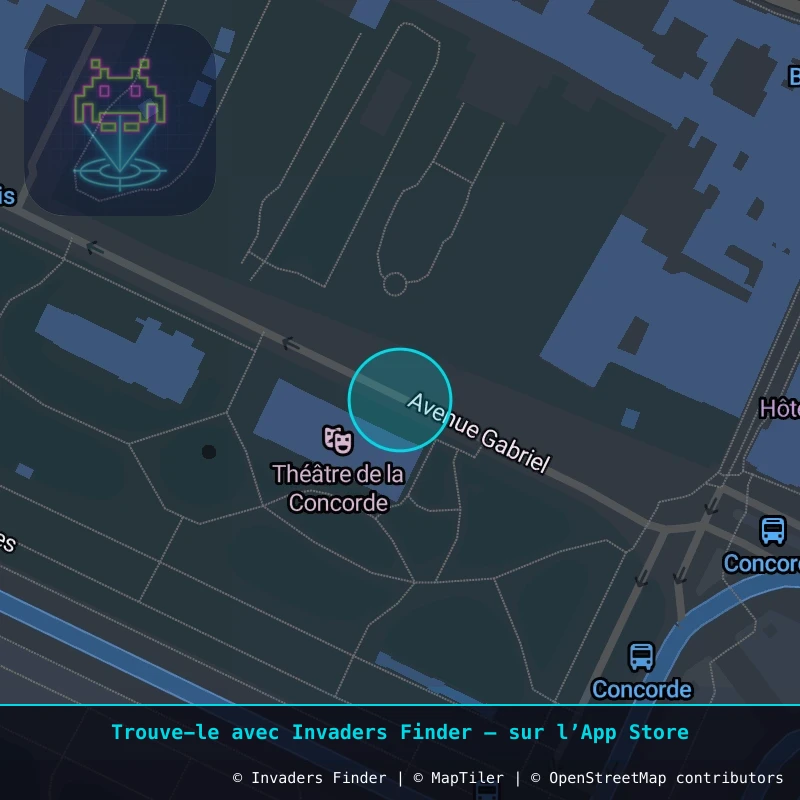 Zone approximative de l'invader PA_1080, dans le quartier 8e arrondissement de Paris à Paris. Emplacement exact disponible dans l'app Invaders Finder.
