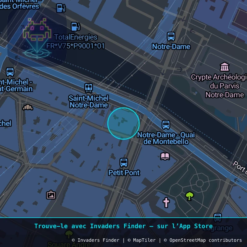 Zone approximative de l'invader PA_1087, dans le quartier 5e arrondissement de Paris à Paris. Emplacement exact disponible dans l'app Invaders Finder.