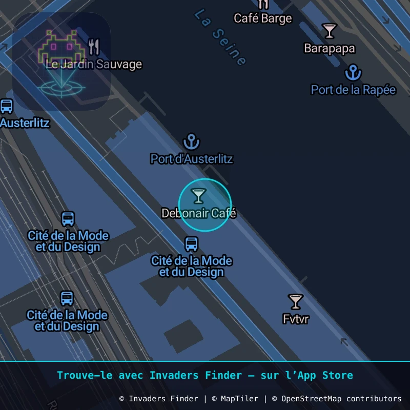 Zone approximative de l'invader PA_1093, dans le quartier 13e arrondissement de Paris à Paris. Emplacement exact disponible dans l'app Invaders Finder.
