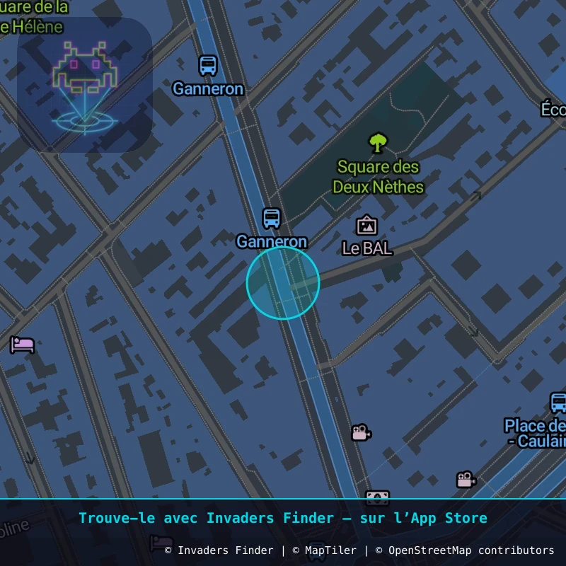 Zone approximative de l'invader PA_1114, dans le quartier 18e arrondissement de Paris à Paris. Emplacement exact disponible dans l'app Invaders Finder.