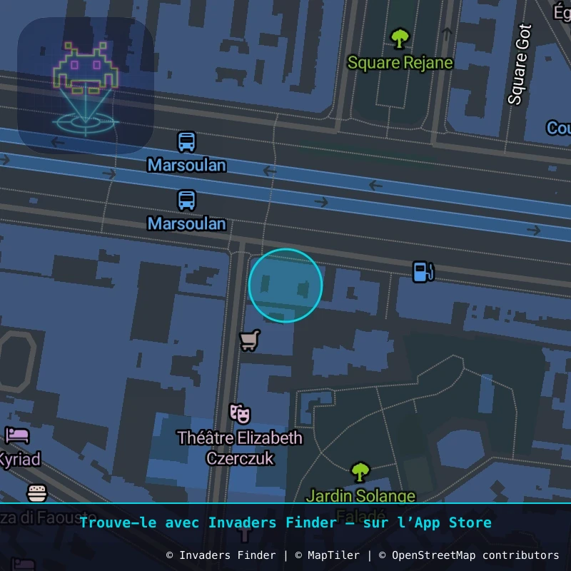 Zone approximative de l'invader PA_1121, dans le quartier 12e arrondissement de Paris à Paris. Emplacement exact disponible dans l'app Invaders Finder.