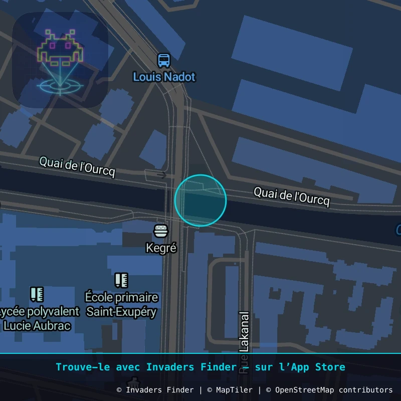 Zone approximative de l'invader PA_1137, dans le quartier Paris métropolitain (PA93) à Paris. Emplacement exact disponible dans l'app Invaders Finder.