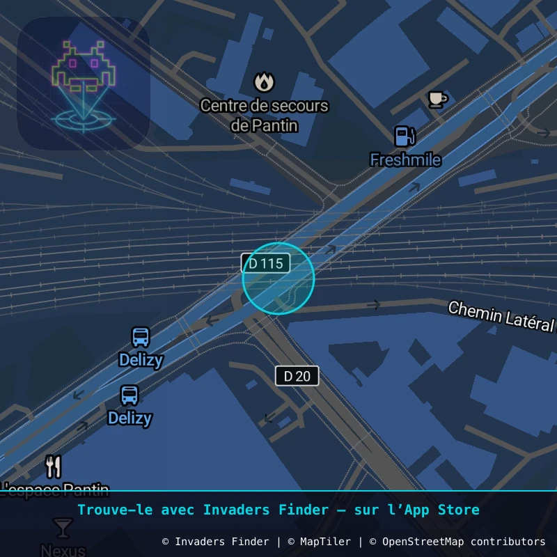 Zone approximative de l'invader PA_1138, dans le quartier Paris métropolitain (PA93) à Paris. Emplacement exact disponible dans l'app Invaders Finder.