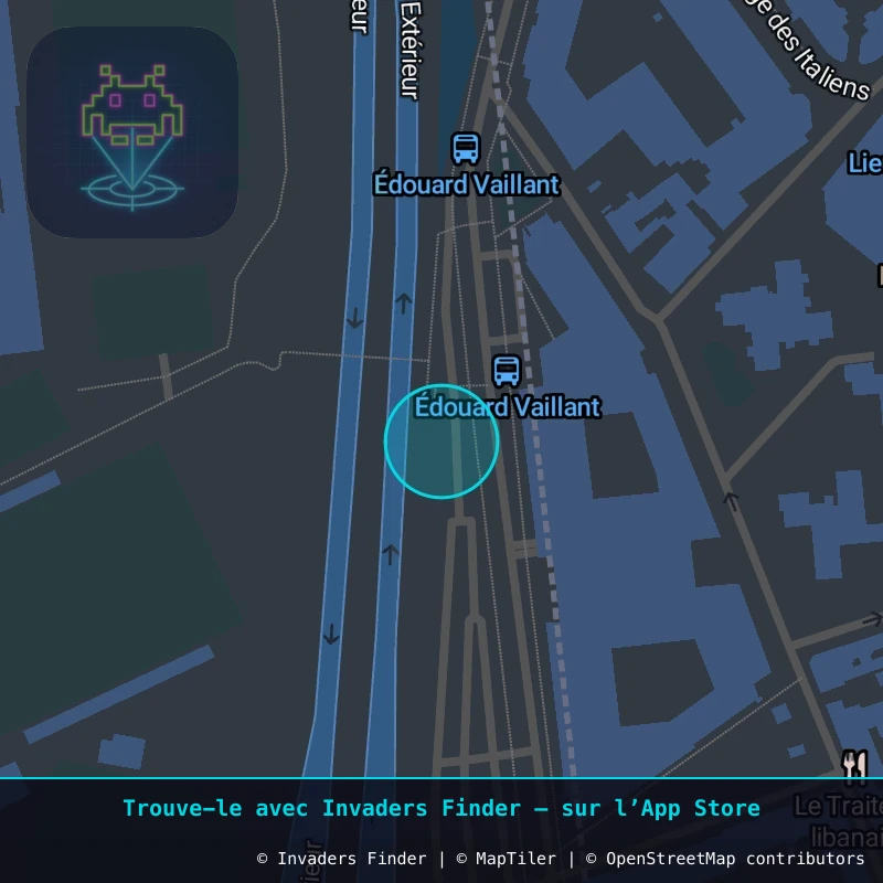 Zone approximative de l'invader PA_1155, dans le quartier 20e arrondissement de Paris à Paris. Emplacement exact disponible dans l'app Invaders Finder.