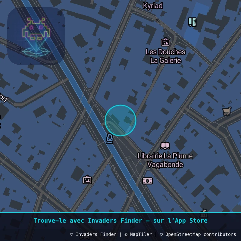Zone approximative de l'invader PA_1163, dans le quartier 10e arrondissement de Paris à Paris. Emplacement exact disponible dans l'app Invaders Finder.