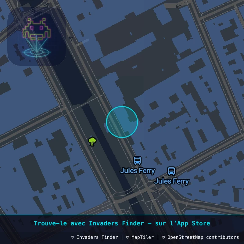 Zone approximative de l'invader PA_120, dans le quartier 10e arrondissement de Paris à Paris. Emplacement exact disponible dans l'app Invaders Finder.