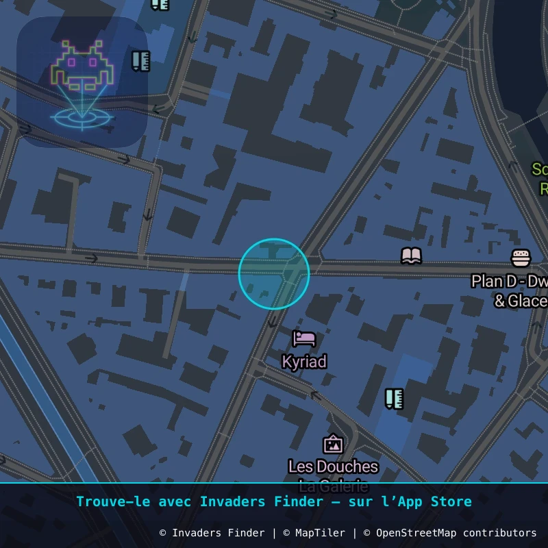Zone approximative de l'invader PA_1207, dans le quartier 10e arrondissement de Paris à Paris. Emplacement exact disponible dans l'app Invaders Finder.