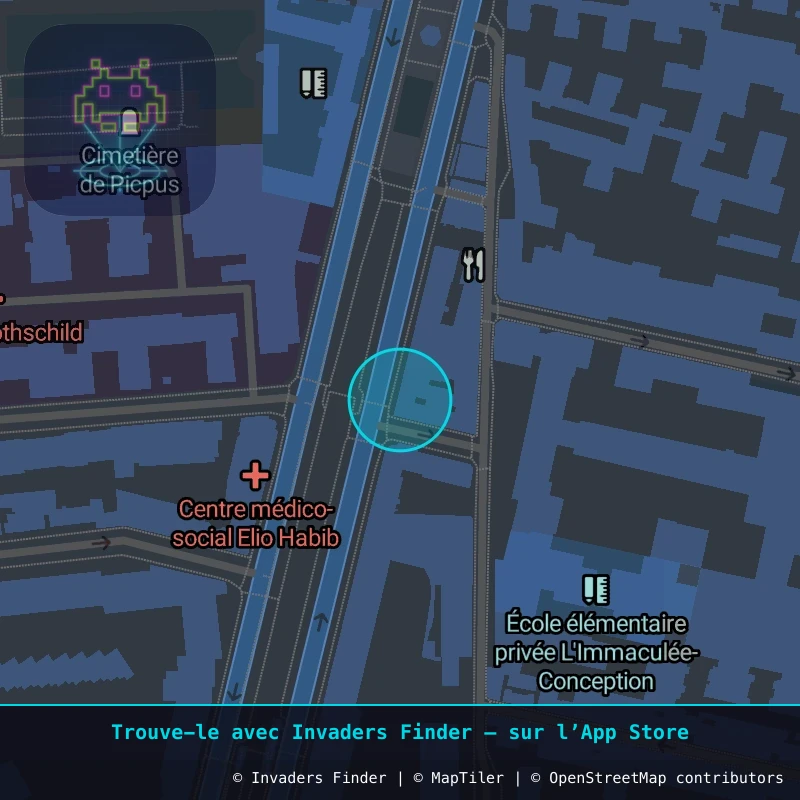 Zone approximative de l'invader PA_1214, dans le quartier 12e arrondissement de Paris à Paris. Emplacement exact disponible dans l'app Invaders Finder.