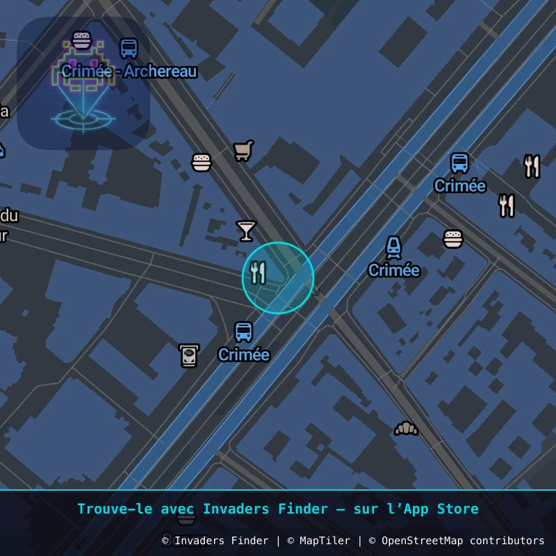 Zone approximative de l'invader PA_1218, dans le quartier 19e arrondissement de Paris à Paris. Emplacement exact disponible dans l'app Invaders Finder.