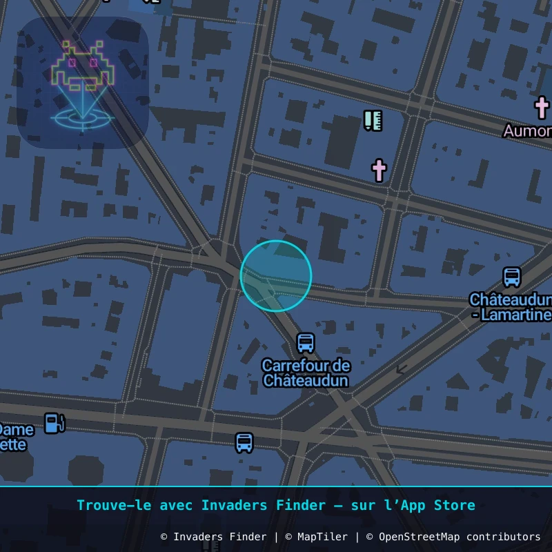Zone approximative de l'invader PA_1229, dans le quartier 9e arrondissement de Paris à Paris. Emplacement exact disponible dans l'app Invaders Finder.