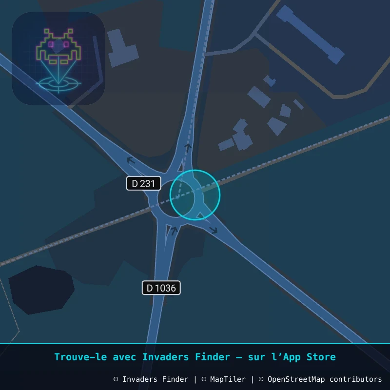 Zone approximative de l'invader PA_1234, dans le quartier Paris métropolitain (PA77) à Paris. Emplacement exact disponible dans l'app Invaders Finder.