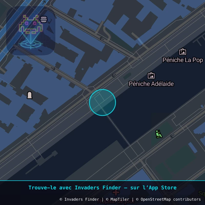 Zone approximative de l'invader PA_1270, dans le quartier 19e arrondissement de Paris à Paris. Emplacement exact disponible dans l'app Invaders Finder.