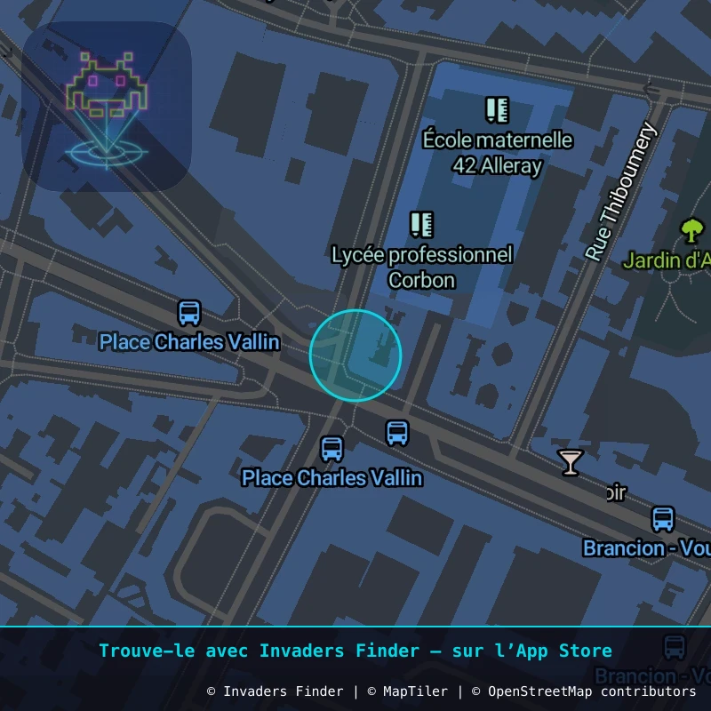 Zone approximative de l'invader PA_1272, dans le quartier 15e arrondissement de Paris à Paris. Emplacement exact disponible dans l'app Invaders Finder.
