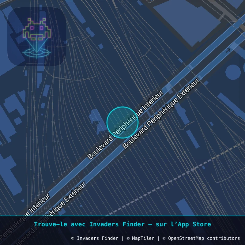 Zone approximative de l'invader PA_129, dans le quartier 13e arrondissement de Paris à Paris. Emplacement exact disponible dans l'app Invaders Finder.
