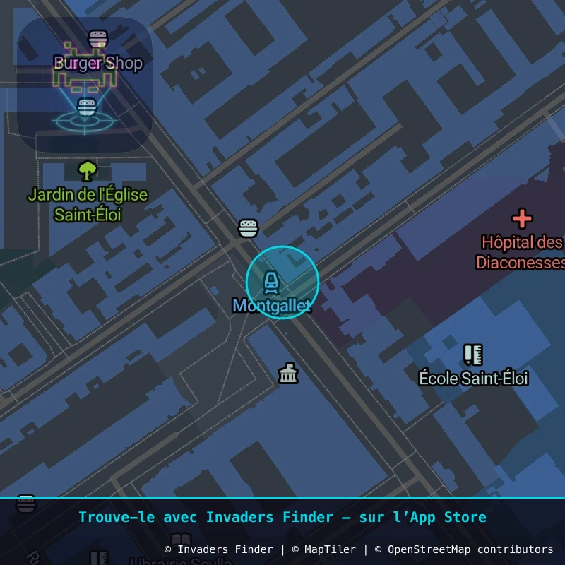 Zone approximative de l'invader PA_1297, dans le quartier 12e arrondissement de Paris à Paris. Emplacement exact disponible dans l'app Invaders Finder.