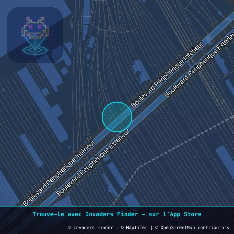 Zone approximative de l'invader PA_130, dans le quartier 13e arrondissement de Paris à Paris. Emplacement exact disponible dans l'app Invaders Finder.